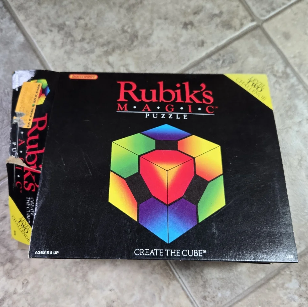 Vintage 1987 Matchbox Rubik's Magic Puzzle Cube Brain Teasers